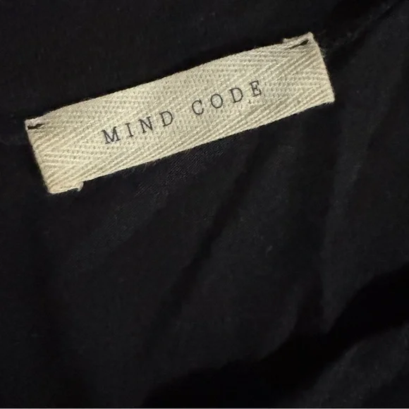 Mind Code Black Short Sleeve Shirt Dress Red Floral Embroidery Size M Boho - Picture 4 of 7